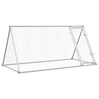 Kippenhok 200x105x91 cm gegalvaniseerd staal zilverkleurig 2