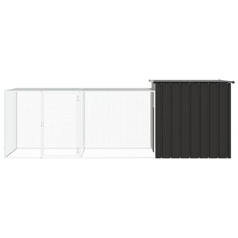 Kippenhok 300x91x100 cm gegalvaniseerd staal antracietkleurig 3