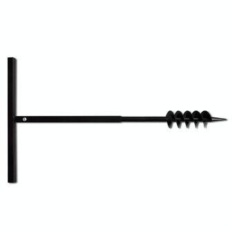 Grondboor met handvat en schroefkop (dubbele schroef) 80 mm (zwart) 3