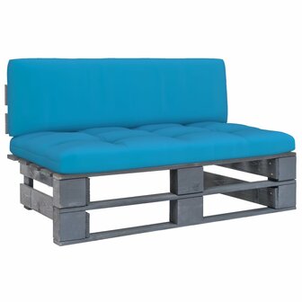 Tuinmiddenbank pallet ge&iuml;mpregneerd grenenhout grijs 1