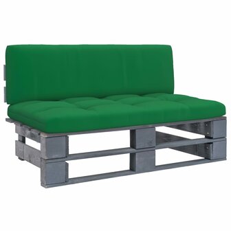 Tuinmiddenbank pallet ge&iuml;mpregneerd grenenhout grijs 1