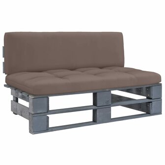 Tuinmiddenbank pallet ge&iuml;mpregneerd grenenhout grijs 1