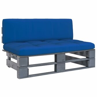 Tuinmiddenbank pallet ge&iuml;mpregneerd grenenhout grijs 1
