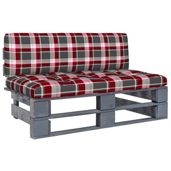 Tuinmiddenbank pallet ge&iuml;mpregneerd grenenhout grijs 1