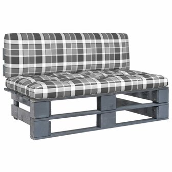 Tuinmiddenbank pallet ge&iuml;mpregneerd grenenhout grijs 1