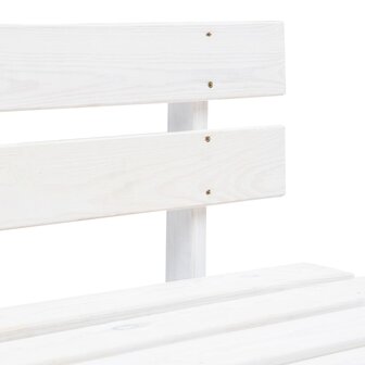Tuinmiddenbank pallet ge&iuml;mpregneerd grenenhout wit 4