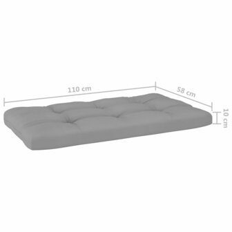 Tuinmiddenbank pallet zwart ge&iuml;mpregneerd grenenhout 8