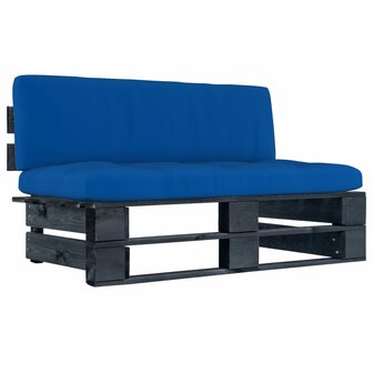 Tuinmiddenbank pallet zwart ge&iuml;mpregneerd grenenhout 1