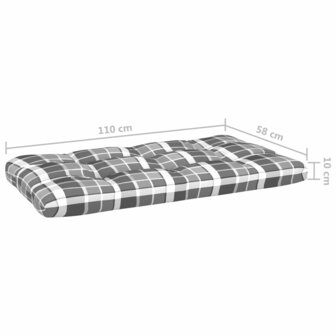 Tuinmiddenbank pallet zwart ge&iuml;mpregneerd grenenhout 8
