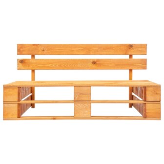 Tuinmiddenbank pallet honingbruin ge&iuml;mpregneerd grenenhout 3