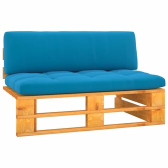 Tuinmiddenbank pallet honingbruin ge&iuml;mpregneerd grenenhout 1