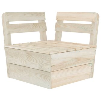 Hoekbank sectioneel pallet ge&iuml;mpregneerd vurenhout 1