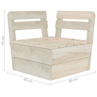 Hoekbank sectioneel pallet ge&iuml;mpregneerd vurenhout 6