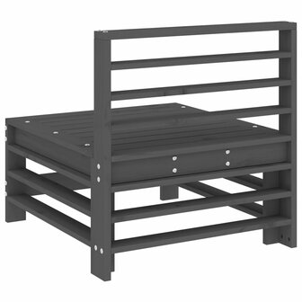 Tuinmiddenbanken 2 st massief grenenhout grijs 6