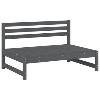 Tuinmiddenbank 120x80 cm massief grenenhout grijs 2