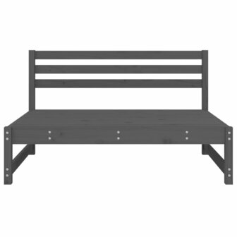 Tuinmiddenbank 120x80 cm massief grenenhout grijs 3