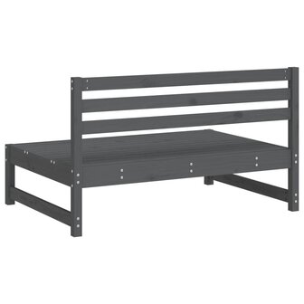 Tuinmiddenbank 120x80 cm massief grenenhout grijs 5