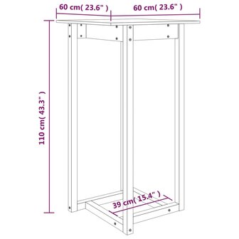 Bartafel 60x60x110 cm massief grenenhout 7