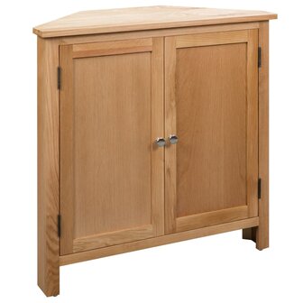 Hoekkast 80x33,5x78 cm massief eikenhout 1