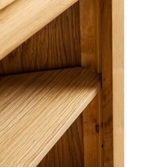 Hoekkast 59x36x180 cm massief eikenhout 4