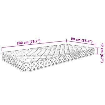 Matras traagschuim 200x90x17 cm  7