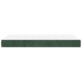 Pocketveringmatras 80x210x20 cm fluweel donkergroen 4