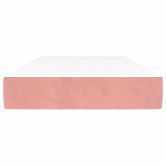 Pocketveringmatras 80x210x20 cm fluweel roze 3