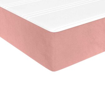 Pocketveringmatras 80x210x20 cm fluweel roze 5