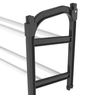 Schoenenrek met 2 schappen verlengbaar 119x24x37 cm 6