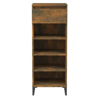 Schoenenrek 40x36x105 cm bewerkt hout gerookt eikenkleurig 5