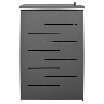 Containerberging vierdubbel 276,5x77,5x112,5 cm roestvrij staal 6