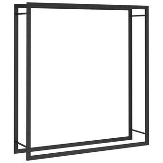 Haardhoutrek 110x28x116 cm staal matzwart 2
