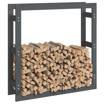 Haardhoutrek 100x25x100 cm massief grenenhout grijs 4
