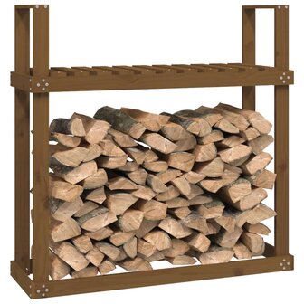 Haardhoutrek 110x35x108,5 cm massief grenenhout honingbruin 4