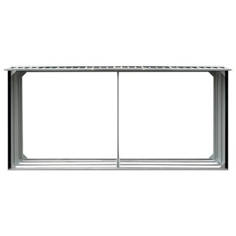 Haardhoutschuur 330x92x153 cm gegalvaniseerd staal antraciet 3