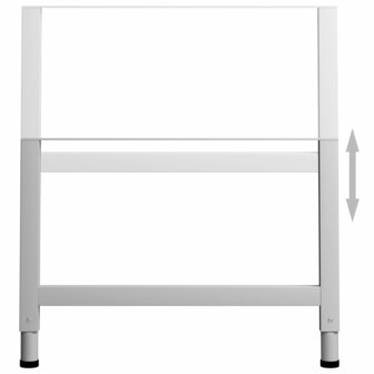Werkbankframes verstelbaar 2 st 85x(69-95,5) cm metaal grijs 5
