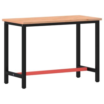 Werkbank 115x55x81,5 cm massief beukenhout en metaal 2