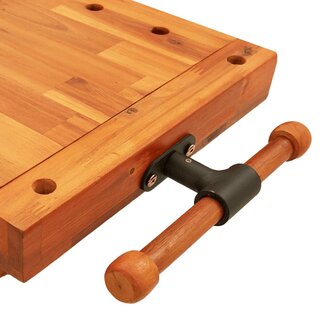 Tafelwerkbank met bankschroef 52x44x9,5 cm massief acaciahout 6