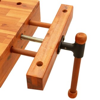 Tafelwerkbank met bankschroef 52x44x9,5 cm massief acaciahout 7