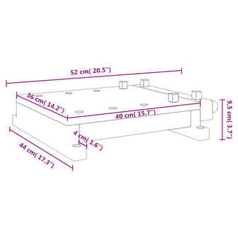 Tafelwerkbank met bankschroef 52x44x9,5 cm massief acaciahout 8