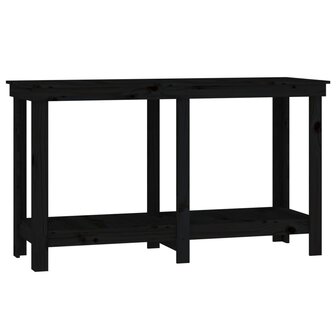 werkbank 140x50x80 cm massief grenenhout zwart 2