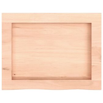 Wastafelblad 40x30x(2-6) cm onbehandeld massief hout 4