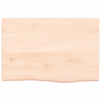Wastafelblad 60x40x(2-6) cm onbehandeld massief hout 3
