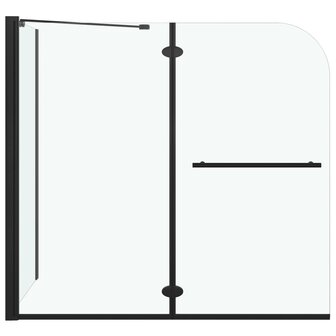 Douche klapwand 120x68x130 cm ESG zwart 3