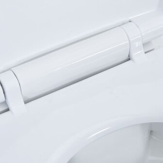 Toilet verhoogd 7 cm soft-close randloos keramiek wit 7