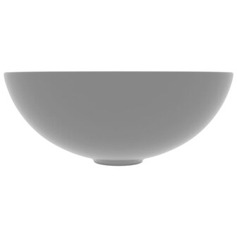 Wastafel rond keramiek lichtgrijs 3