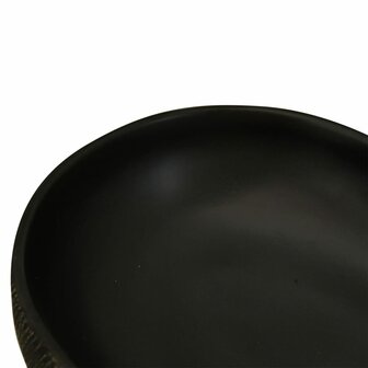 Opzetwasbak ovaal 59x40x14 cm keramiek zwart 7