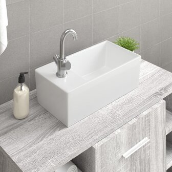   Wasbak 48x25x15 cm keramiek wit 1