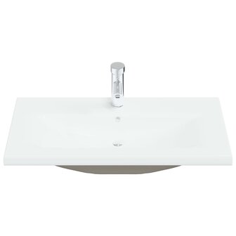 Inbouwwastafel met kraan 81x39x18 cm keramiek wit 3