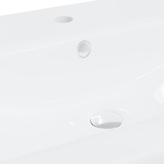 Inbouwwastafel met kraan 81x39x18 cm keramiek wit 9